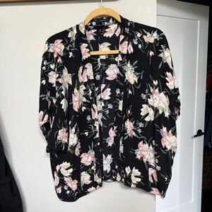 Floral Black Women's Top/kimono